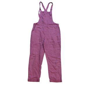 Aerie Rose Pink Cotton Canvas Overalls With Adjustable Straps Size XXS
